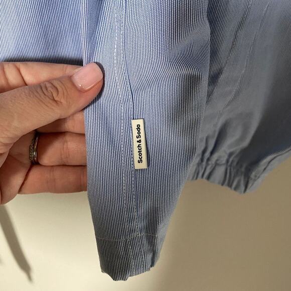 NWOT SCOTCH & SODA Lightweight Zip-Through Men's Jacket Striped Casual sz. L - Picture 4 of 9